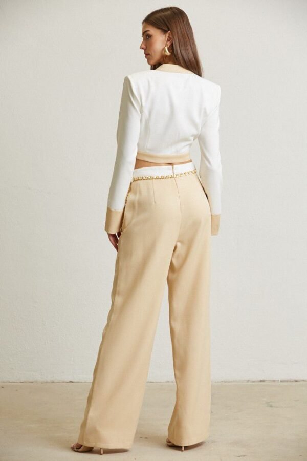 Pearl Chain Two Tone Pant Set