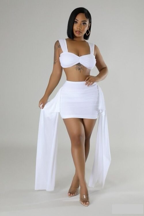 Melonie Drape Skirt Set