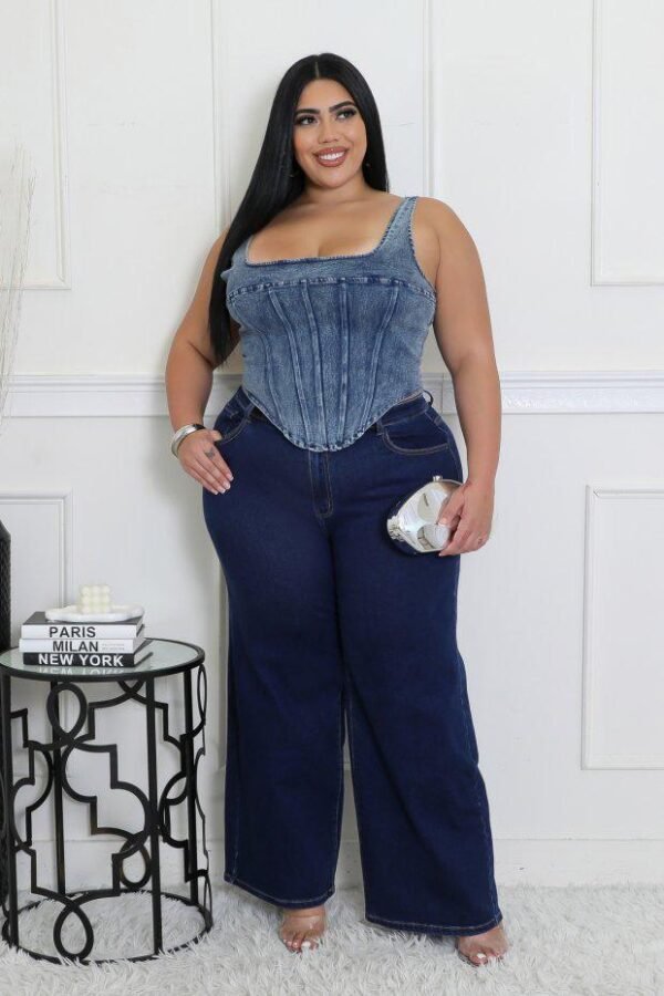 Denim Corset Top