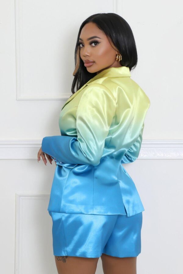 3 Piece Satin Blazer Set