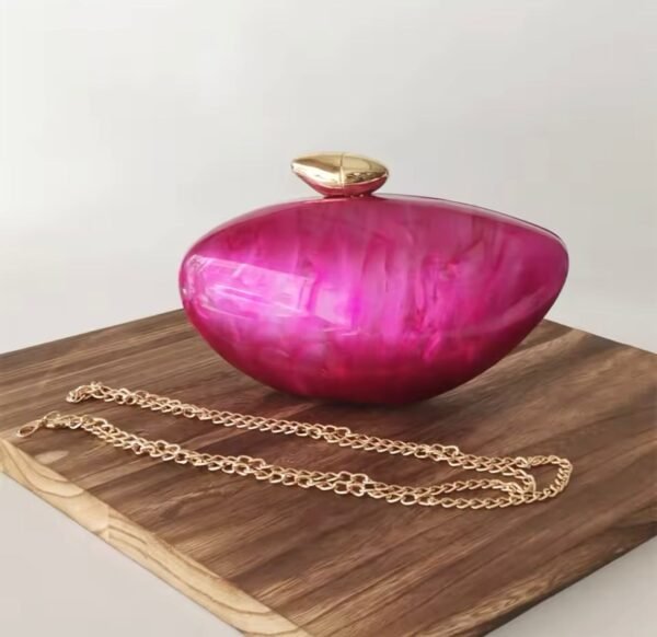 Acrylic Egg Shape Clutch Bag