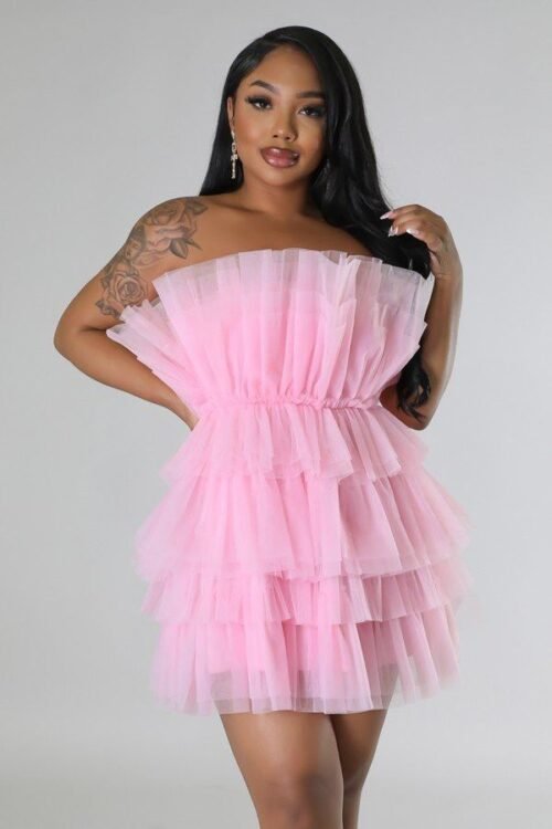 Tulle Layered Mini Dress