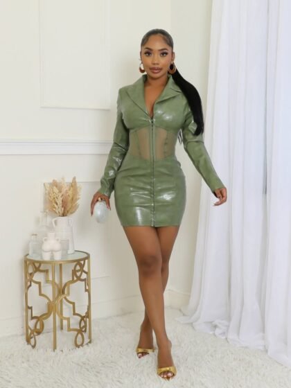 Leather Corset Dress