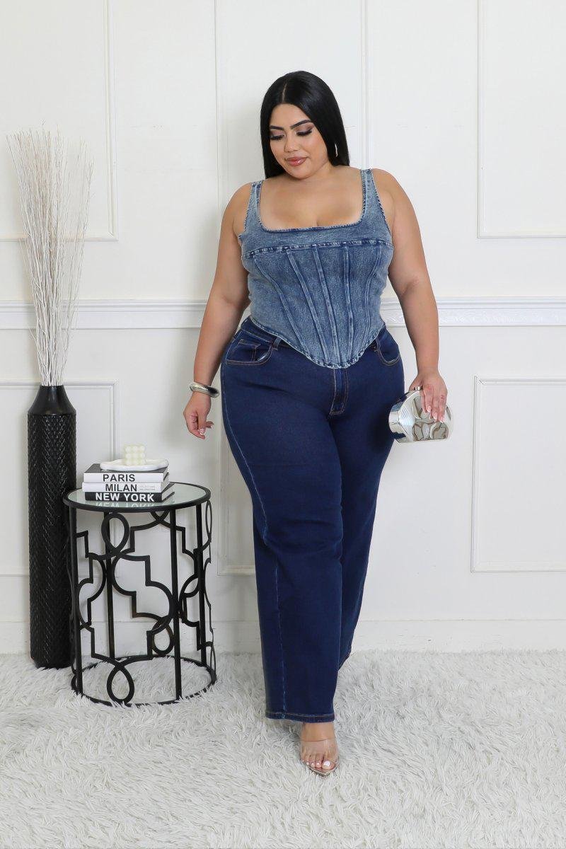 Denim Corset Top - Image 2