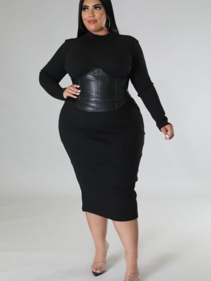 Belted Middi Bodycon Curvy
