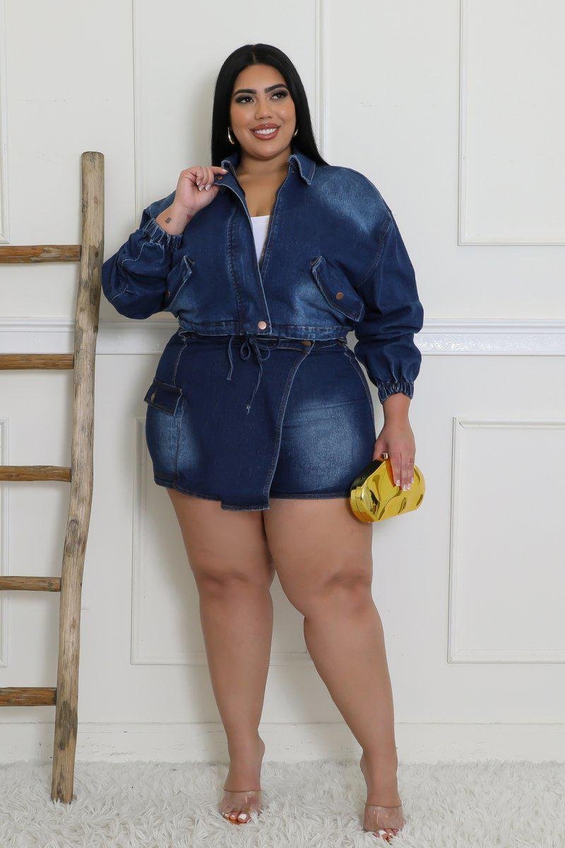 Denim Crop Jacket - Image 2