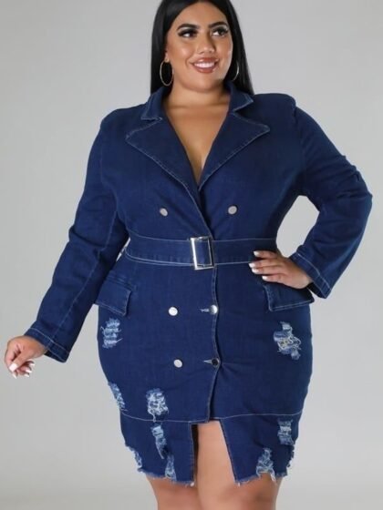 Denim Destroyed Dress