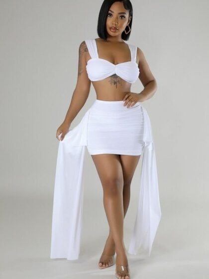 Melonie Drape Skirt Set