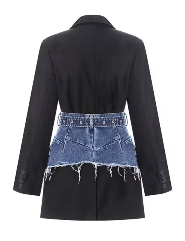 Denim Belted Blazer