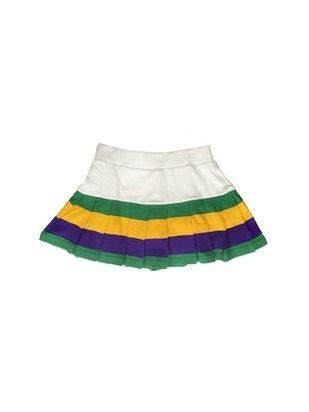 Mardi Gras Pleated Skort