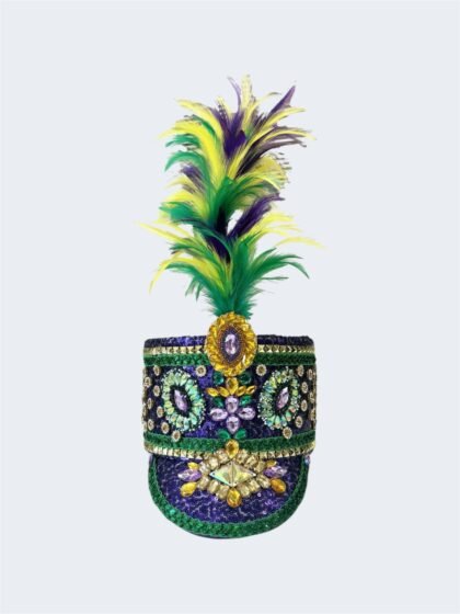 Mardi Gras Feather Hat