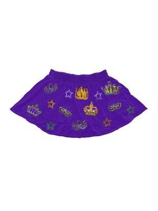 Mardi Gras Patch Skirt