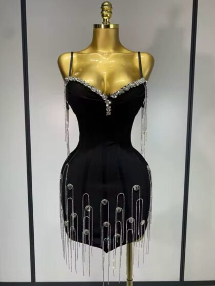 Rhinestone Bandage Dress