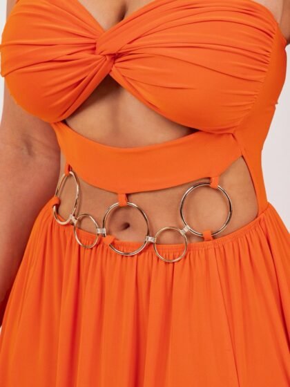 Chain Waist Maxi Dress