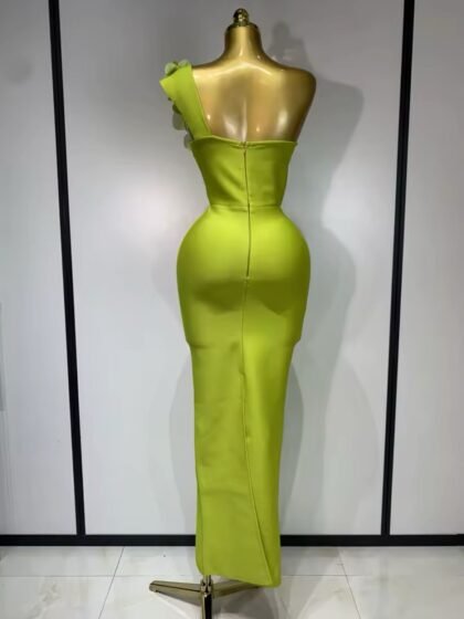 V Neck Appliques Maxi