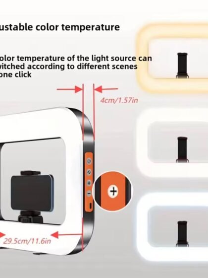 Live Fill Light Rechargeable 4000mAh Adjustable Brightness LED Lights Phone Camera Selifie Light Photo Graphy Portable LED Light