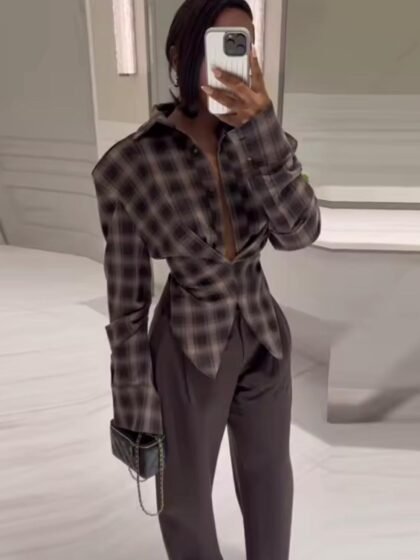 Plaid Long Sleeved Shirt