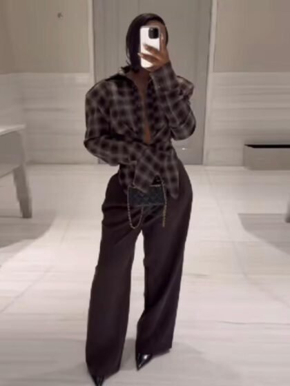 Plaid Long Sleeved Shirt