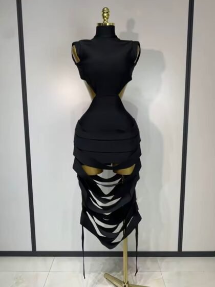 Backless Cut Out Bodycon Bandage Dress