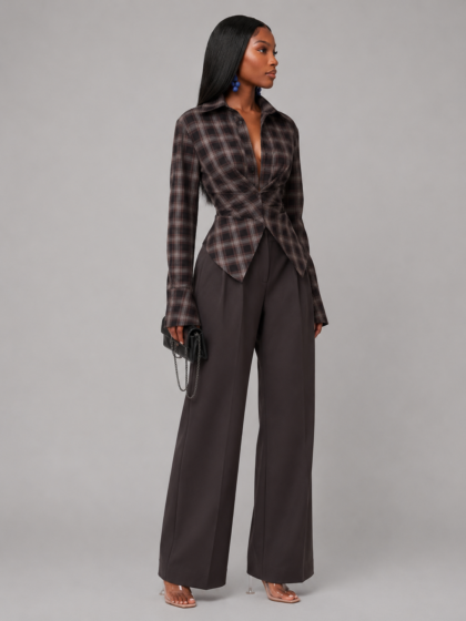 Plaid Long Sleeved Shirt