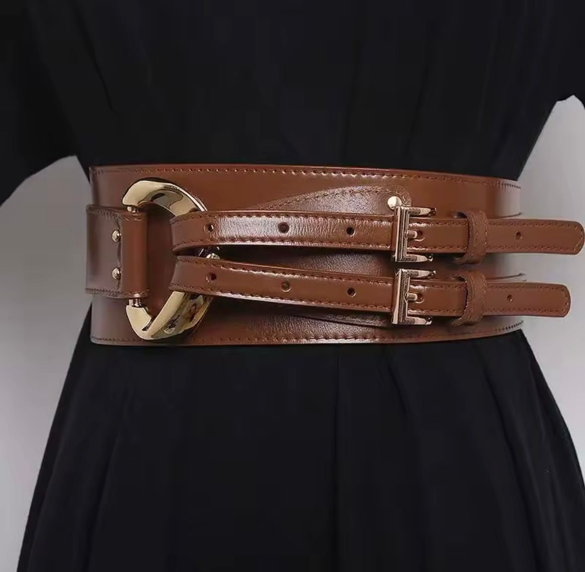 Double Buckle Fashion Belt