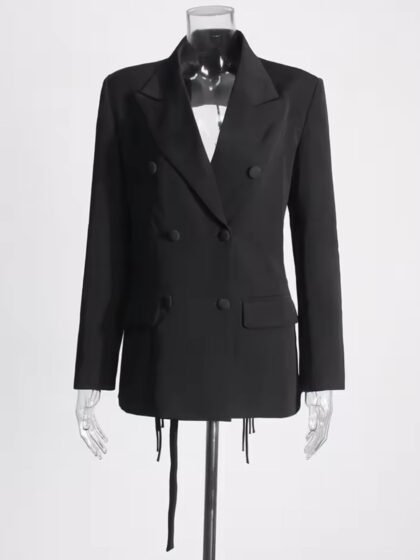 Patchwork Diamonds Backless Blazer