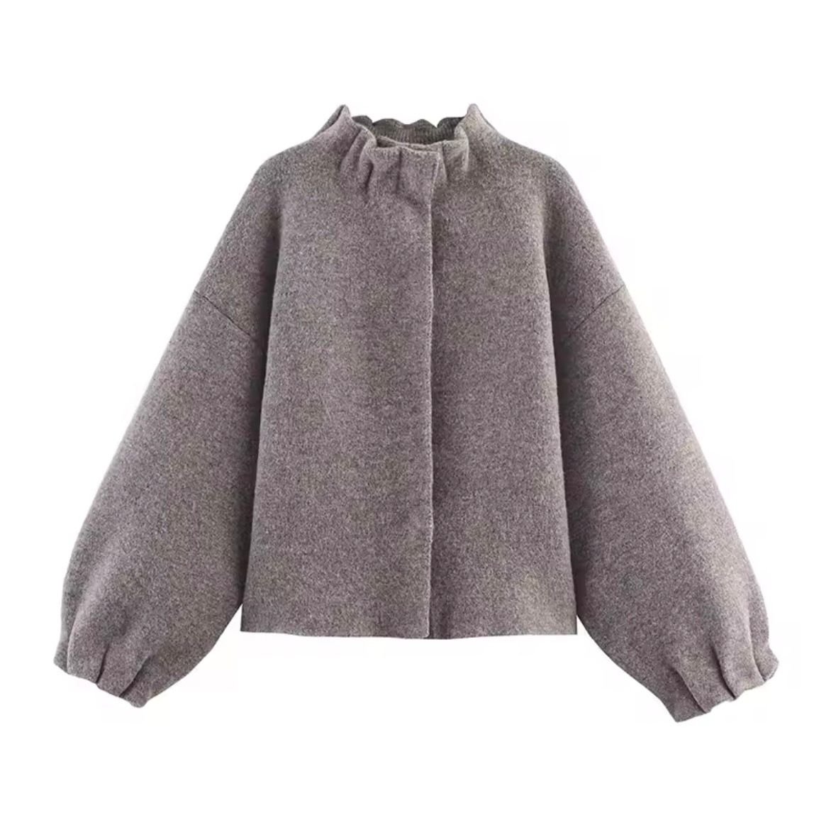 High Neck Jacket Mini Skirt Set