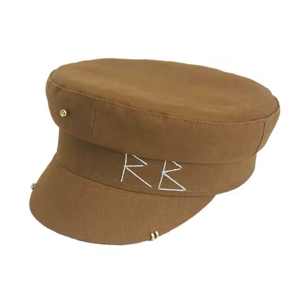 Women Pearls RB Letter Militray Hat