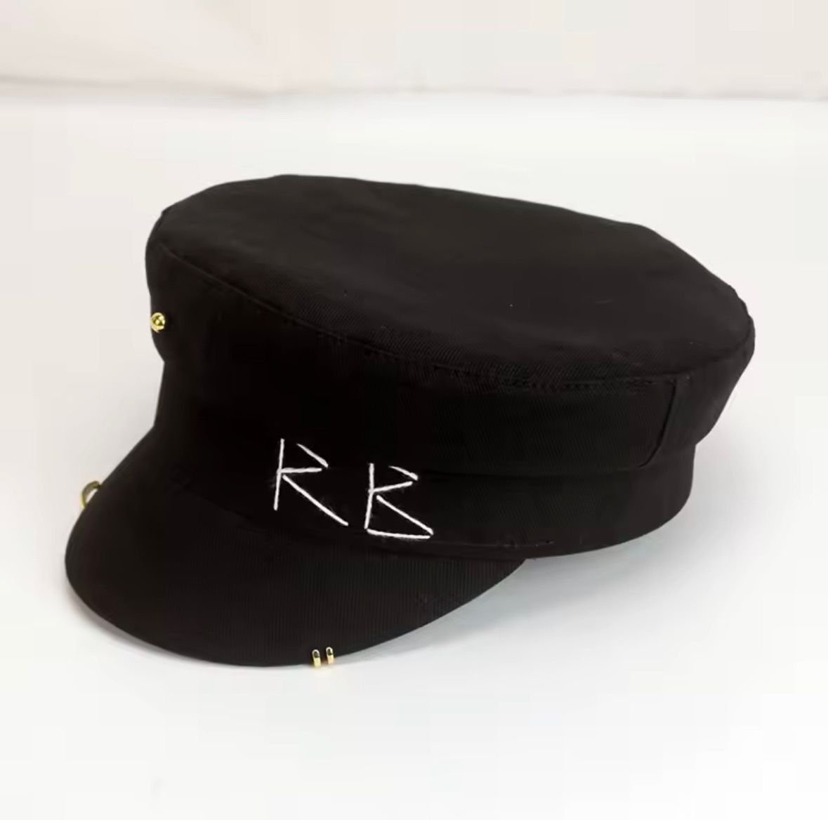 Women Pearls RB Letter Militray Hat