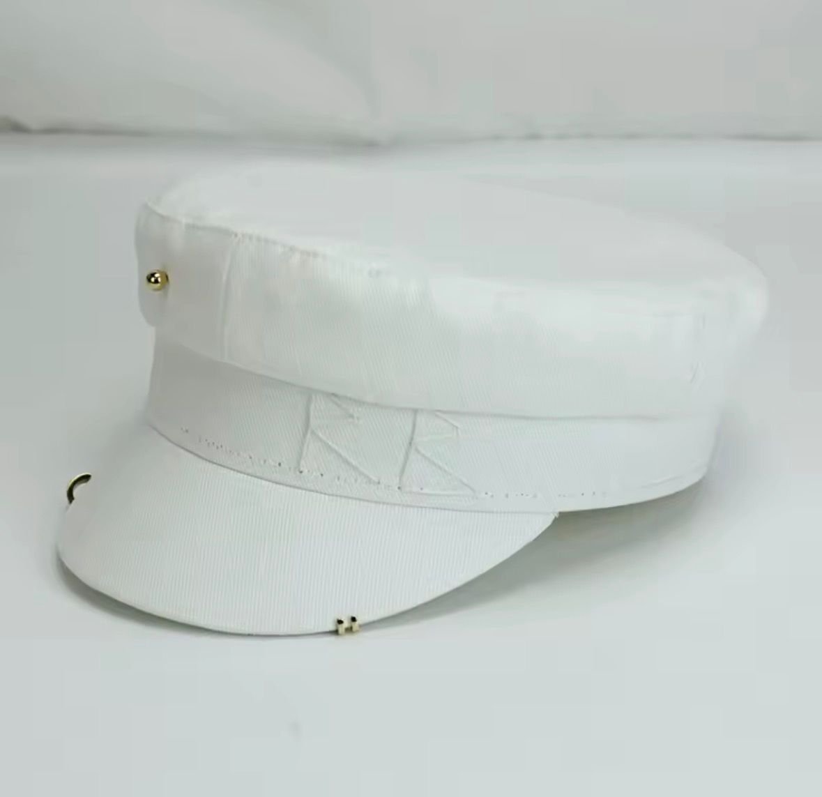 Women Pearls RB Letter Militray Hat