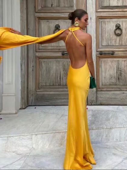 Sexy Satin Ribbon Party Dress