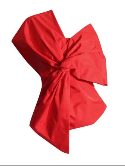 One Shoulder Bow Too