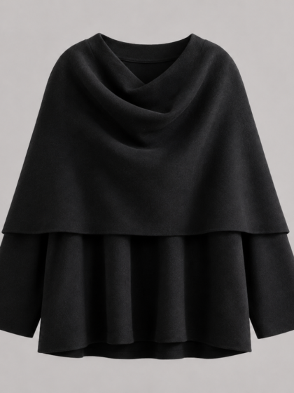 Asymmetric Scarf Coat