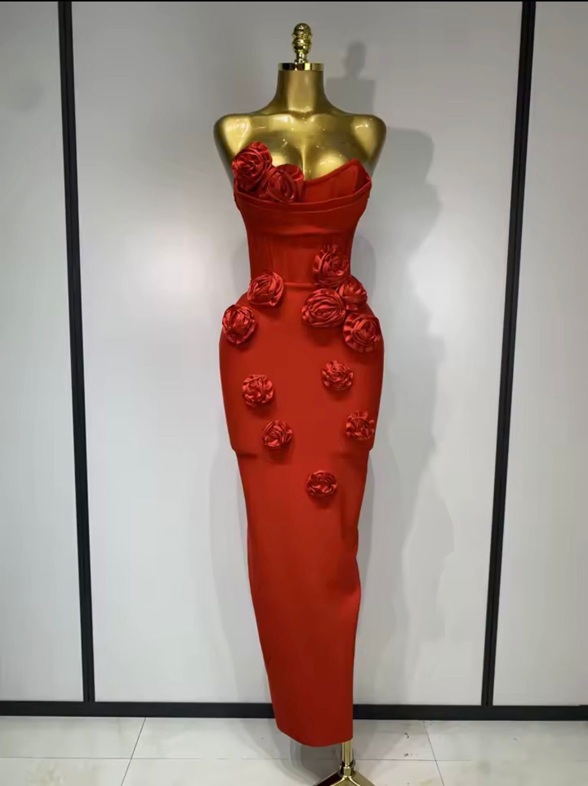 O-Neck Cut Out Bodycon Mesh Long Dress