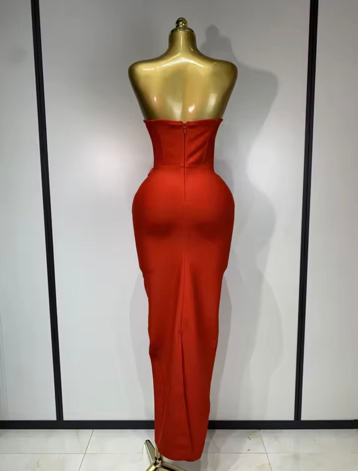 O-Neck Cut Out Bodycon Mesh Long Dress