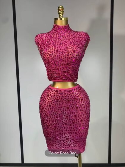 Two Pieces Skin Crystal Set