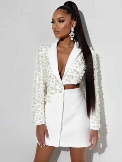 Spliced Pearls Two Piece Set