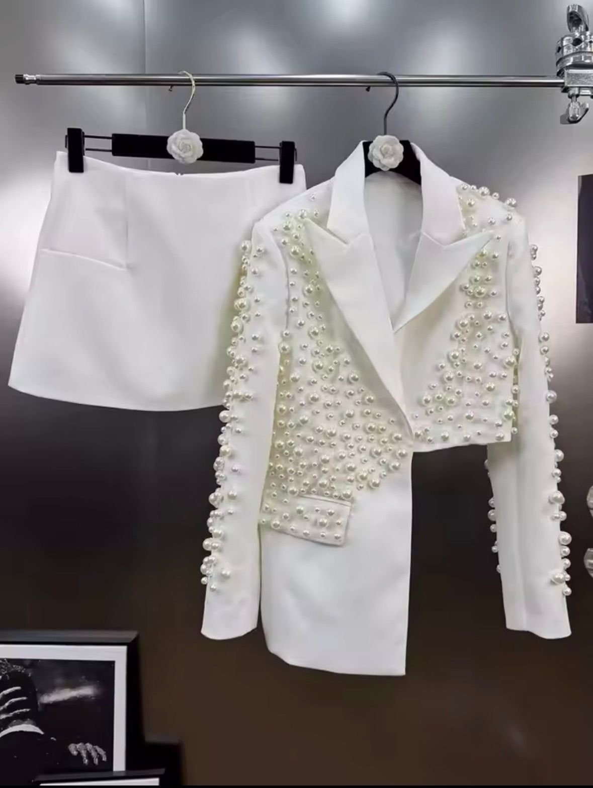 Spliced Pearls Two Piece Set