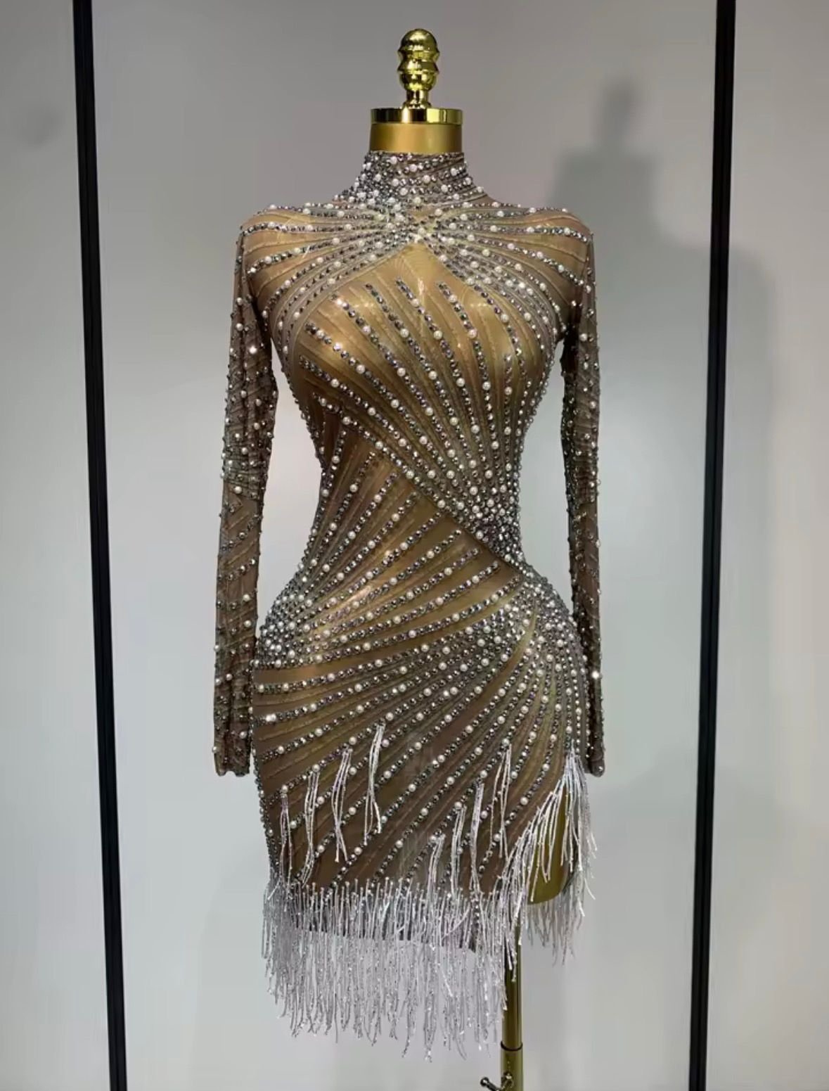 Rhinestone Tight Short Dress