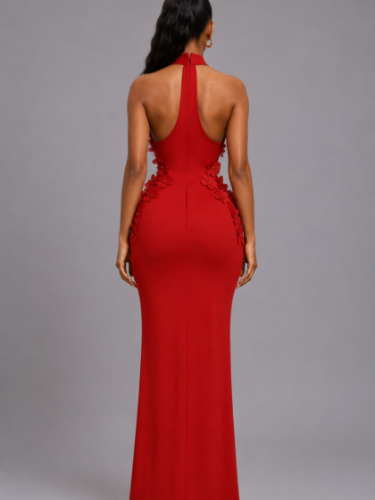 Floral Hollow Bandage Dress