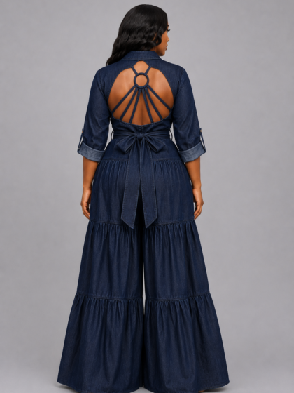 Dark Wash Demin Jumpsuit