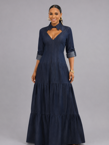 Dark Wash Denim Jumpsuit