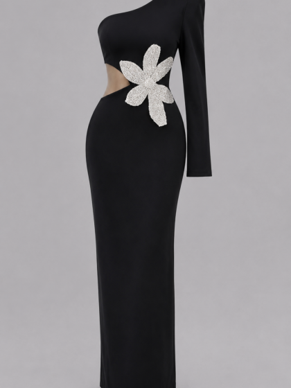 Floral Cutout Bandage Dress