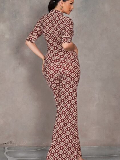 Printed Stretch Jumpsuit