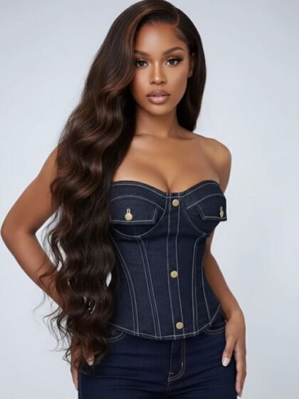 Denim Corset