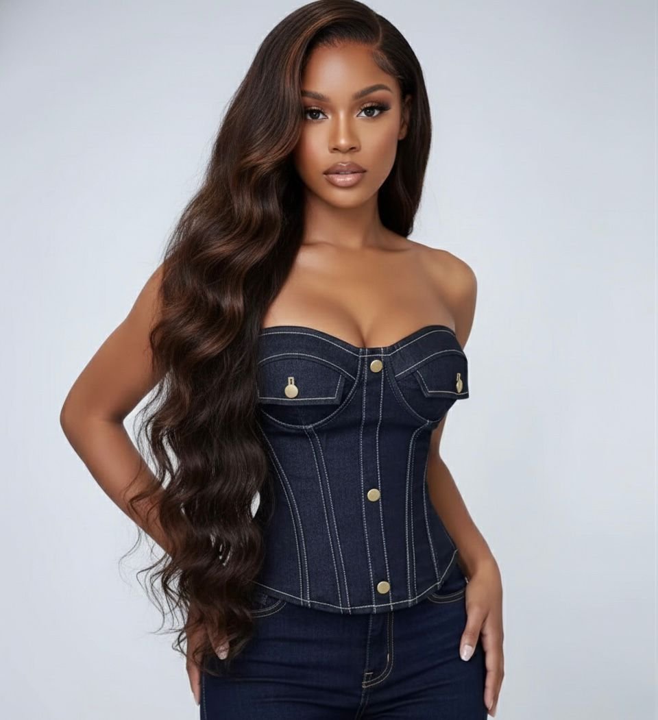 Denim Corset