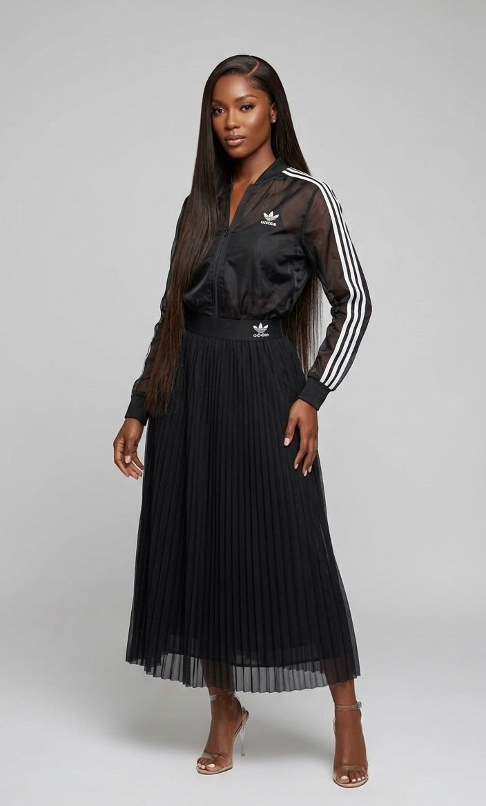 Adidas Mesh Pleated Set