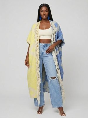 Multicolor Shacket Kimono