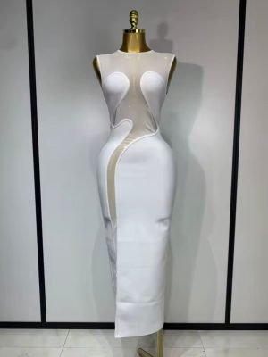 Mesh Bodycon Bandage Dress