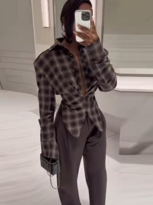 Plaid Long Sleeved Shirt